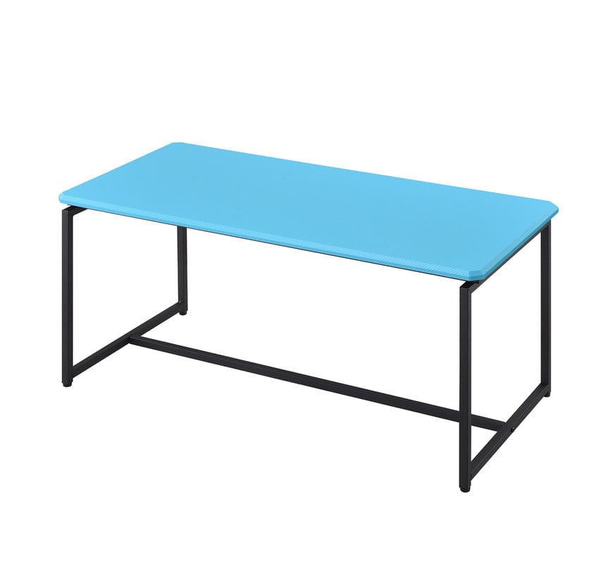 Willow & Hearth GT 3 Piece Blue Carbon Fiber Wrap 39.5"W Coffee Table and End Table Set