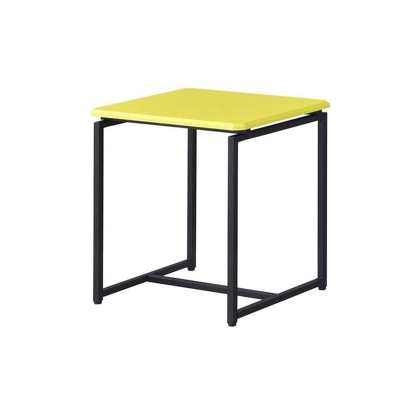 Willow & Hearth GT 3 Piece Yellow Carbon Fiber Wrap 39.5"W Coffee Table and End Table Set
