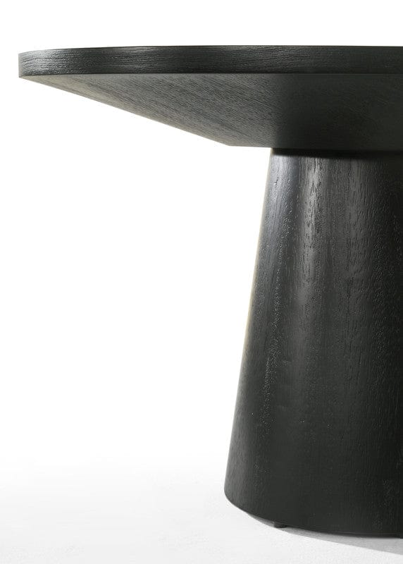 Willow & Hearth Jasper 21"W 3-Piece Ebony Black Arm Chairs and Console Table Set with Pedestal Base