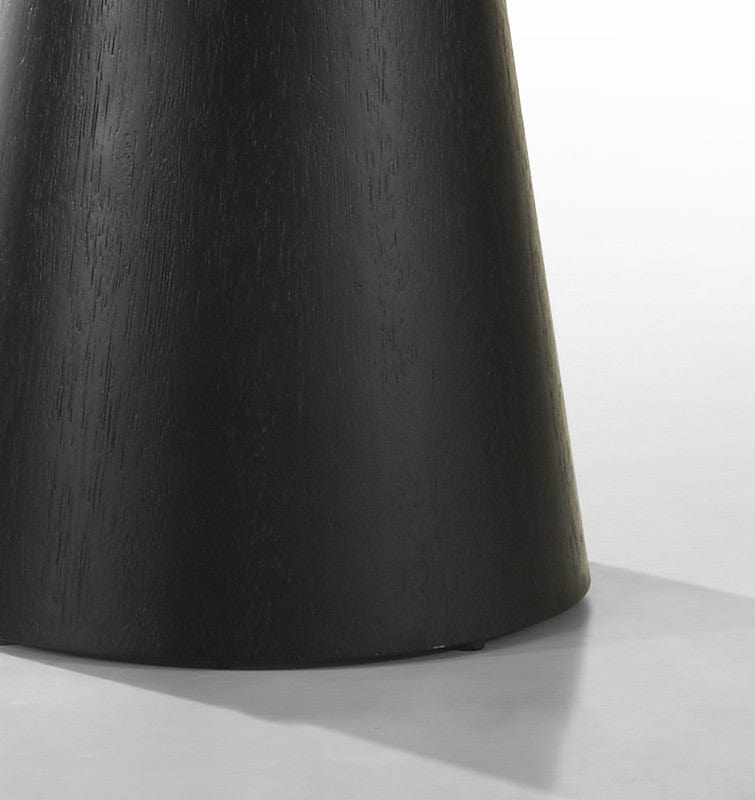 Willow & Hearth Jasper Ebony Black 29"W Round Coffee Table with Pedestal Base