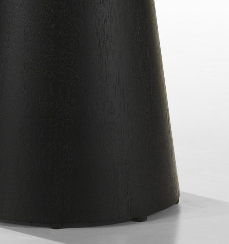 Willow & Hearth Jasper Ebony Black 20"W Round Console Table with Pedestal Base