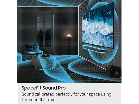 Samsung 5.1.2ch Q Series Soundbar + Subwoofer, Wireless Dolby Atmos, Q-Symphony, Game Mode Pro