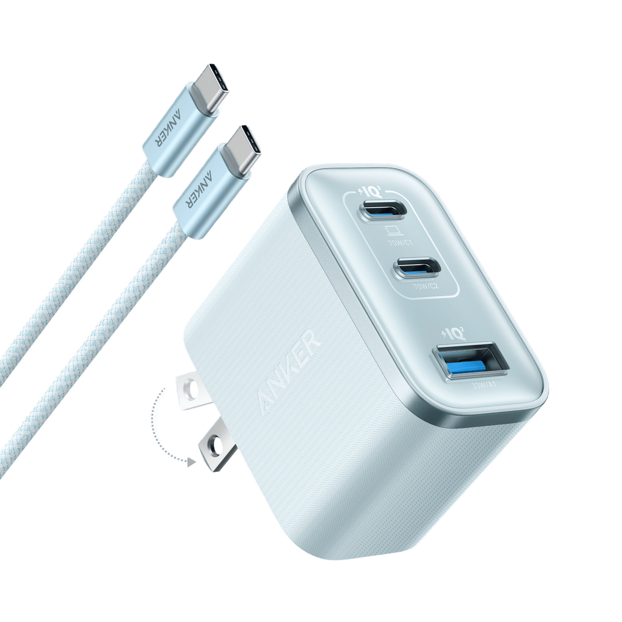 Anker Nano Charger (70W, 3 Ports)