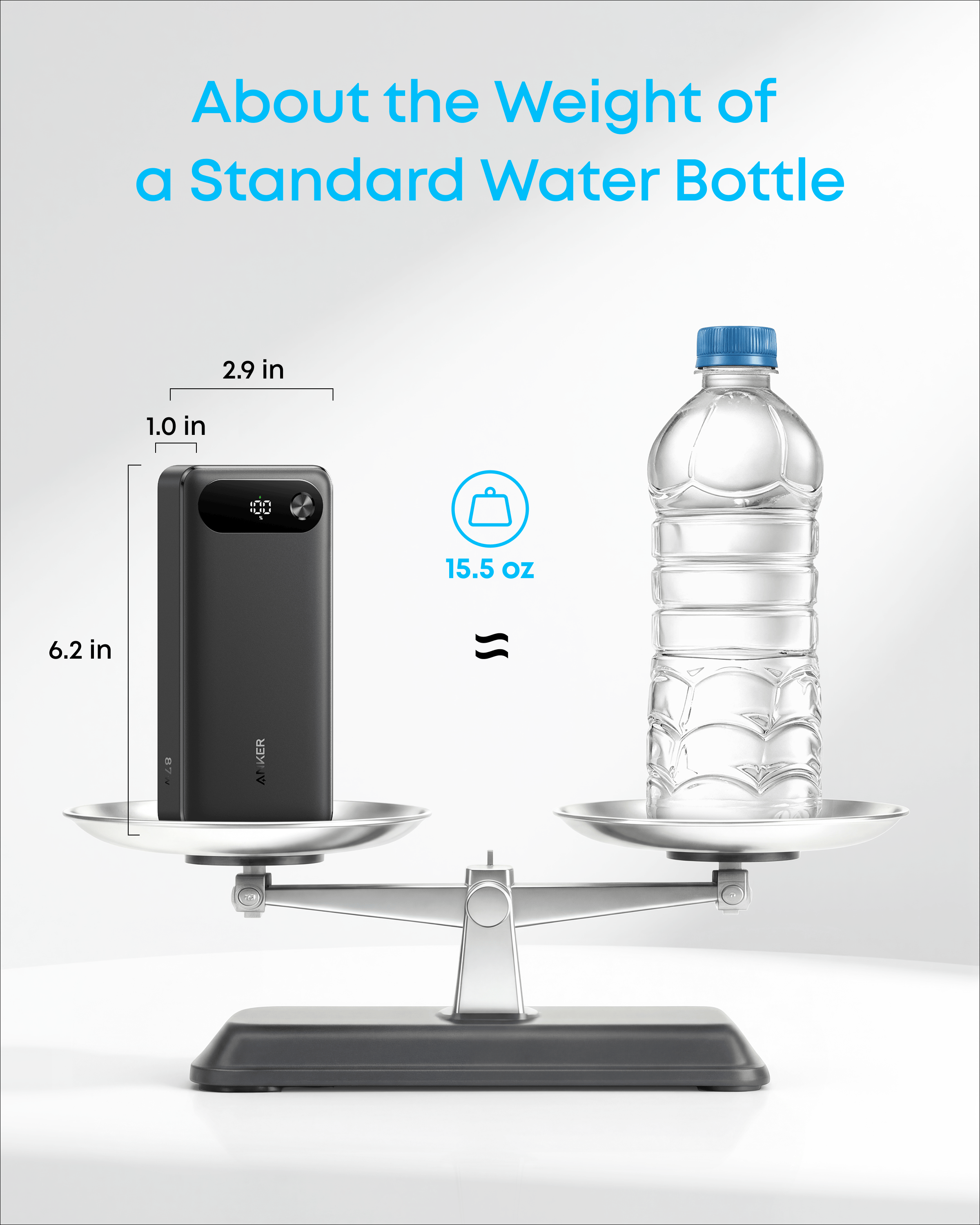 Anker Power Bank (20K, 87W, Built-In USB-C Cable)