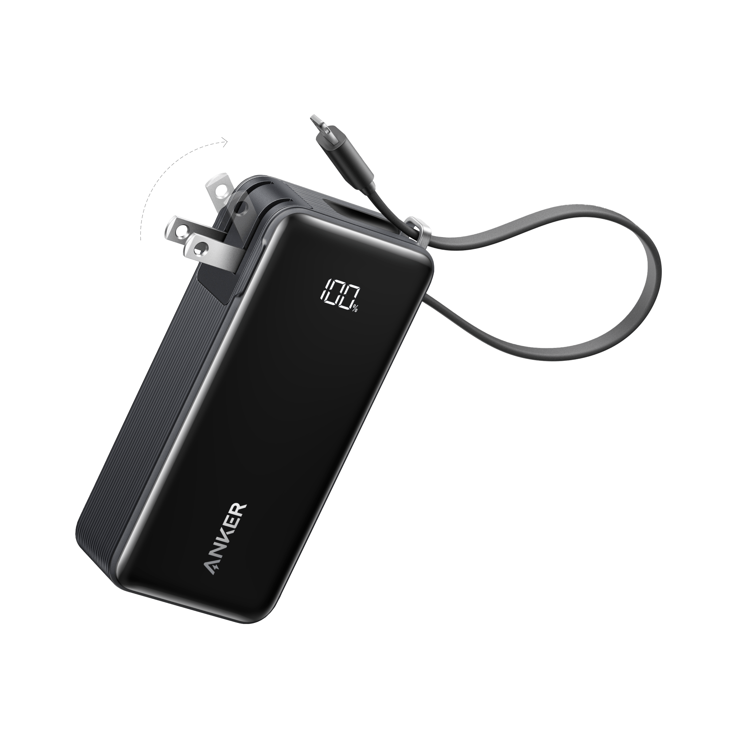 Anker Power Bank (10K, Fusion, Built-In Cable)