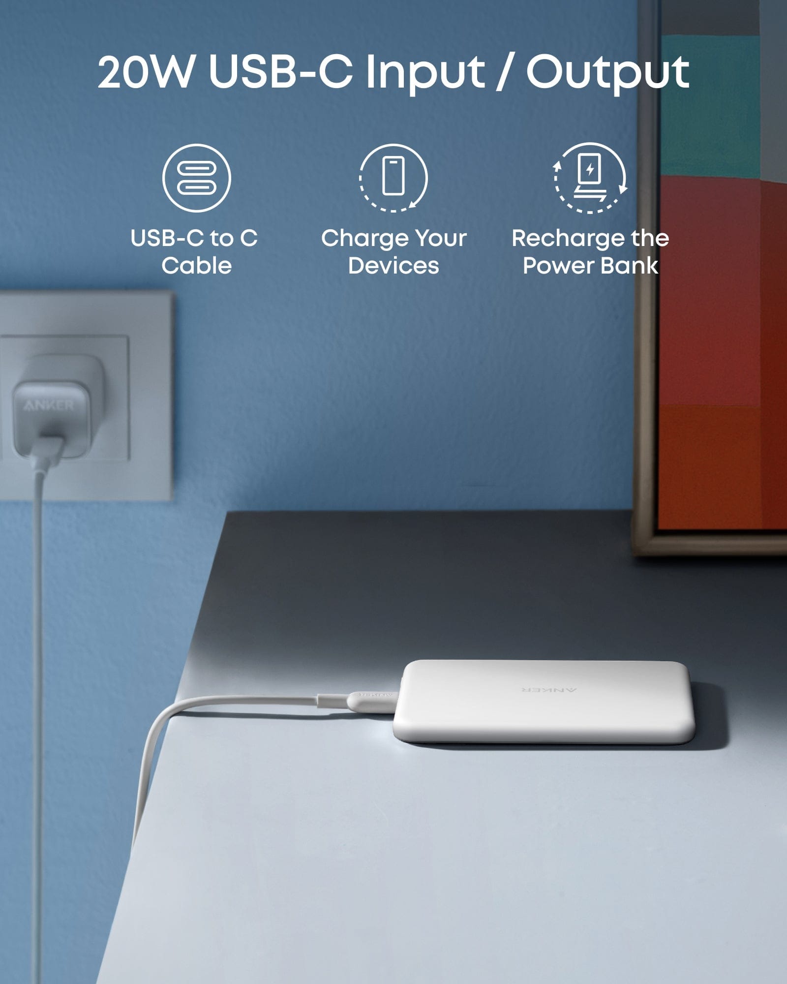 Anker Nano Power Bank (5K, MagGo, Slim)