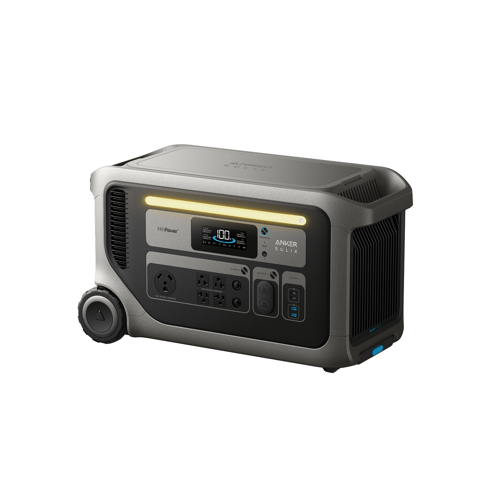 Anker SOLIX F3000 Portable Power Station, 3072Wh, 3600W AC, LiFePO4, Home, RV & Outdoor Backup - Certified Refurbished