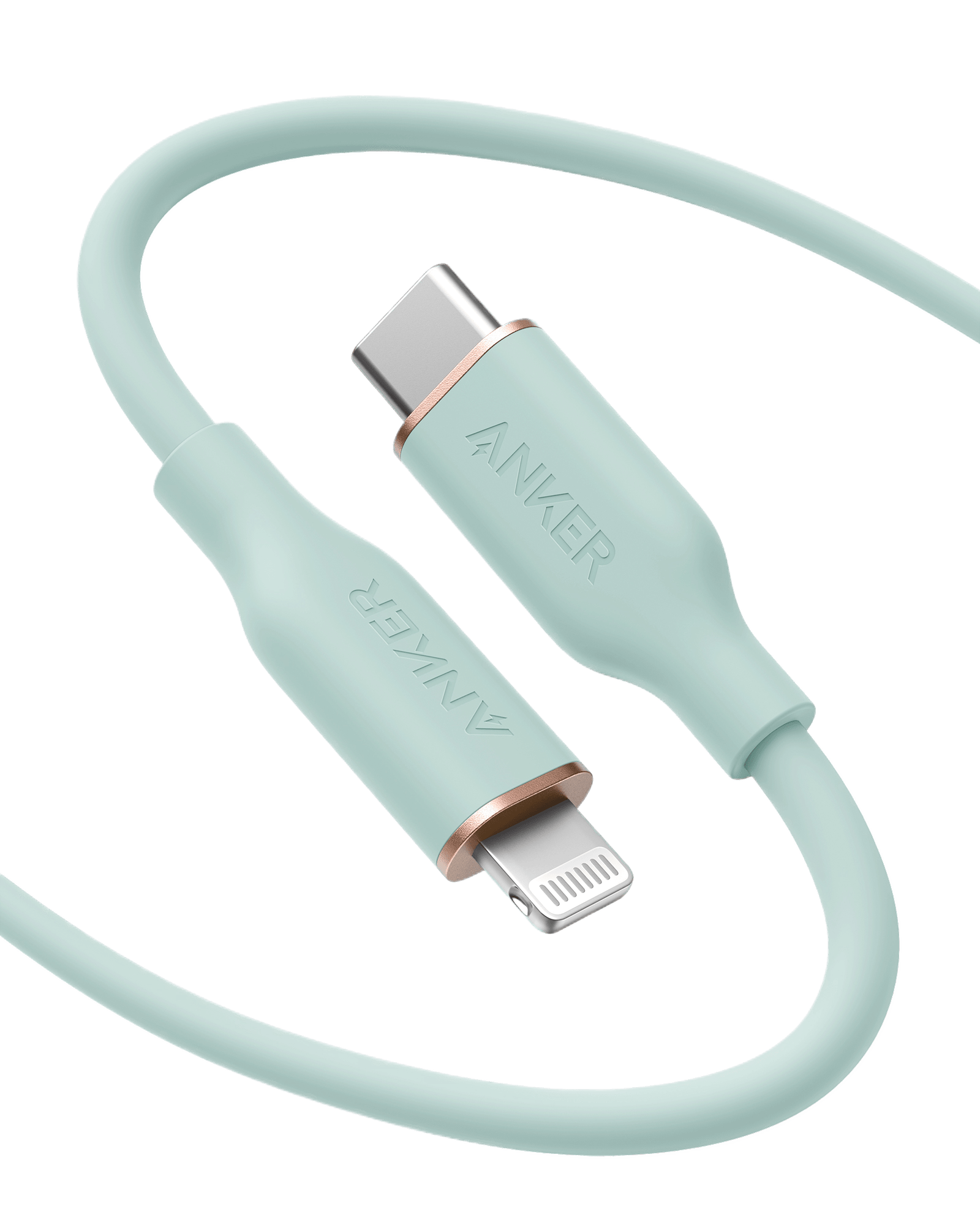 Anker <b>641</b> USB-C to Lightning Cable (Flow, 3 ft Silicone)