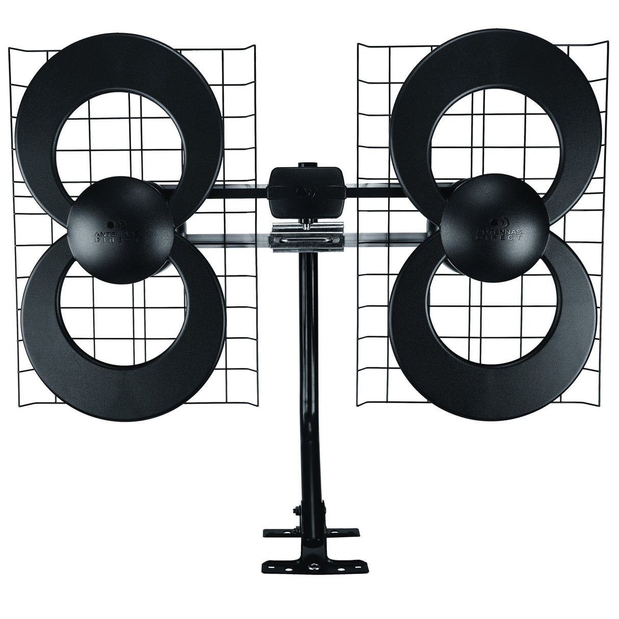 Antennas Direct ClearStream 4 UHF Indoor Outdoor TV Antenna, Multi-Directional, 70+ Mile Range, 4K 8K UHD, NEXTGEN TV - with 20-In. Mast, Reflectors