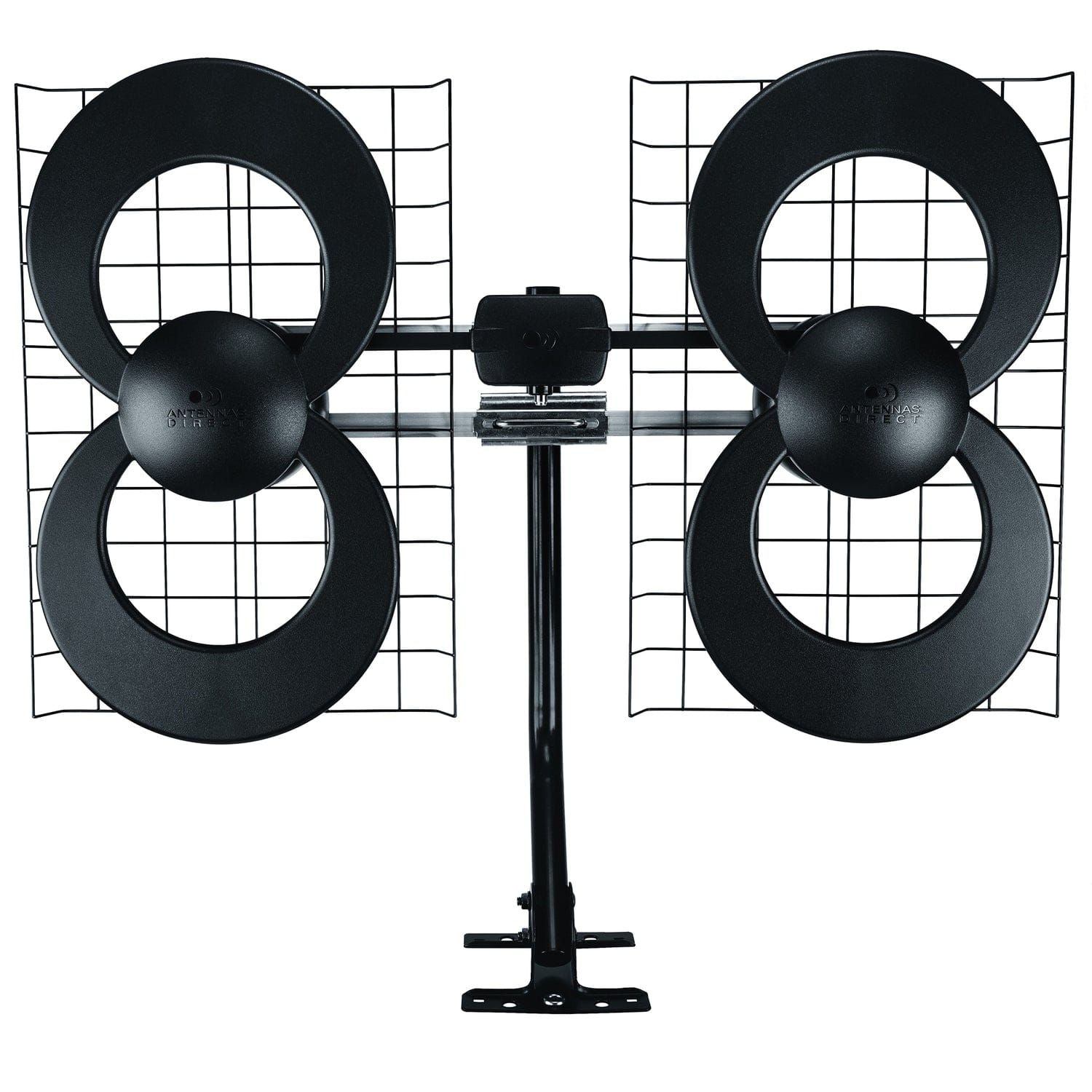 Antennas Direct ClearStream 4 UHF Indoor Outdoor TV Antenna, Multi-Directional, 70+ Mile Range, 4K 8K UHD, NEXTGEN TV - with 20-In. Mast, Reflectors