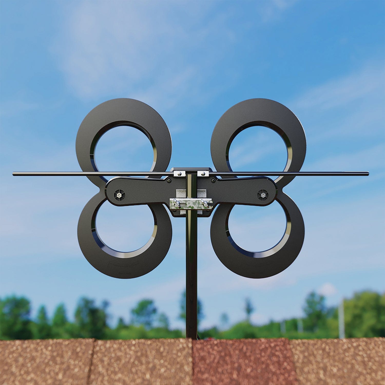 Antennas Direct ClearStream 4MAX Indoor/Outdoor Multi-Directional TV Antenna with 70+ Mile Range, UHD 4K, NEXTGEN TV, 20-In. Mast