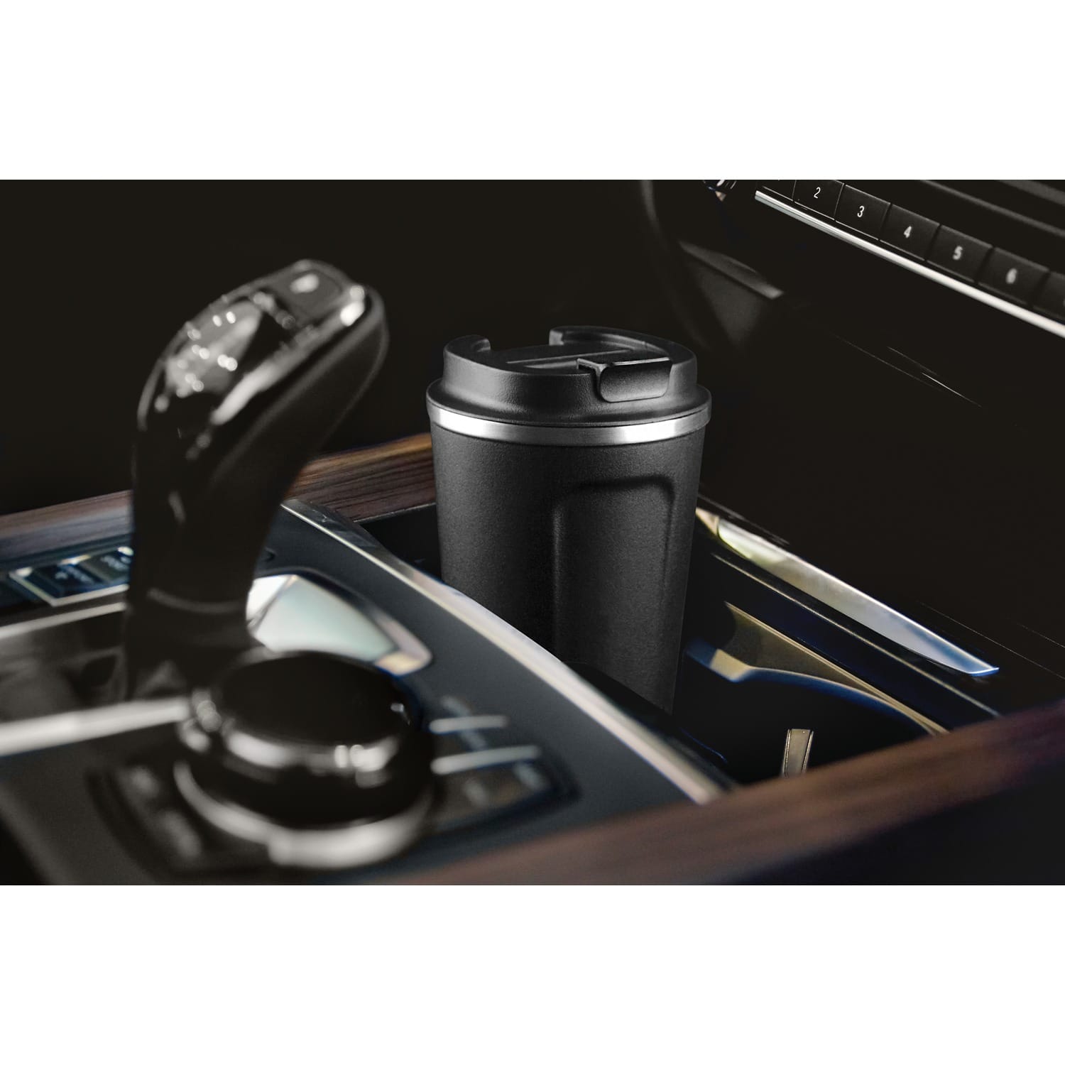 Asobu Cafe Compact Insulated Travel Coffee Mug, 13-Oz. Capacity, Black