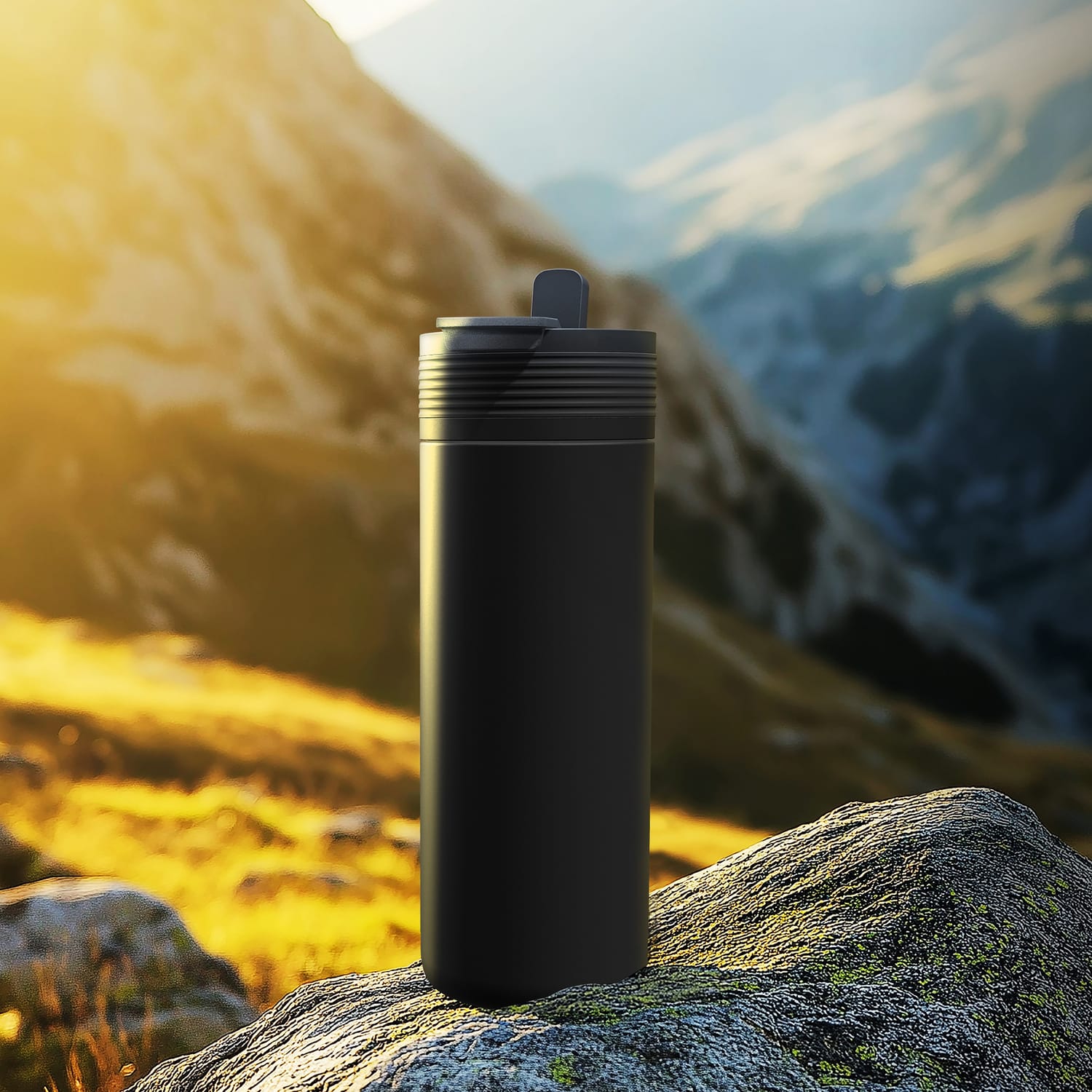 Asobu 20-Oz. Aspen Insulated Water Bottle, Black