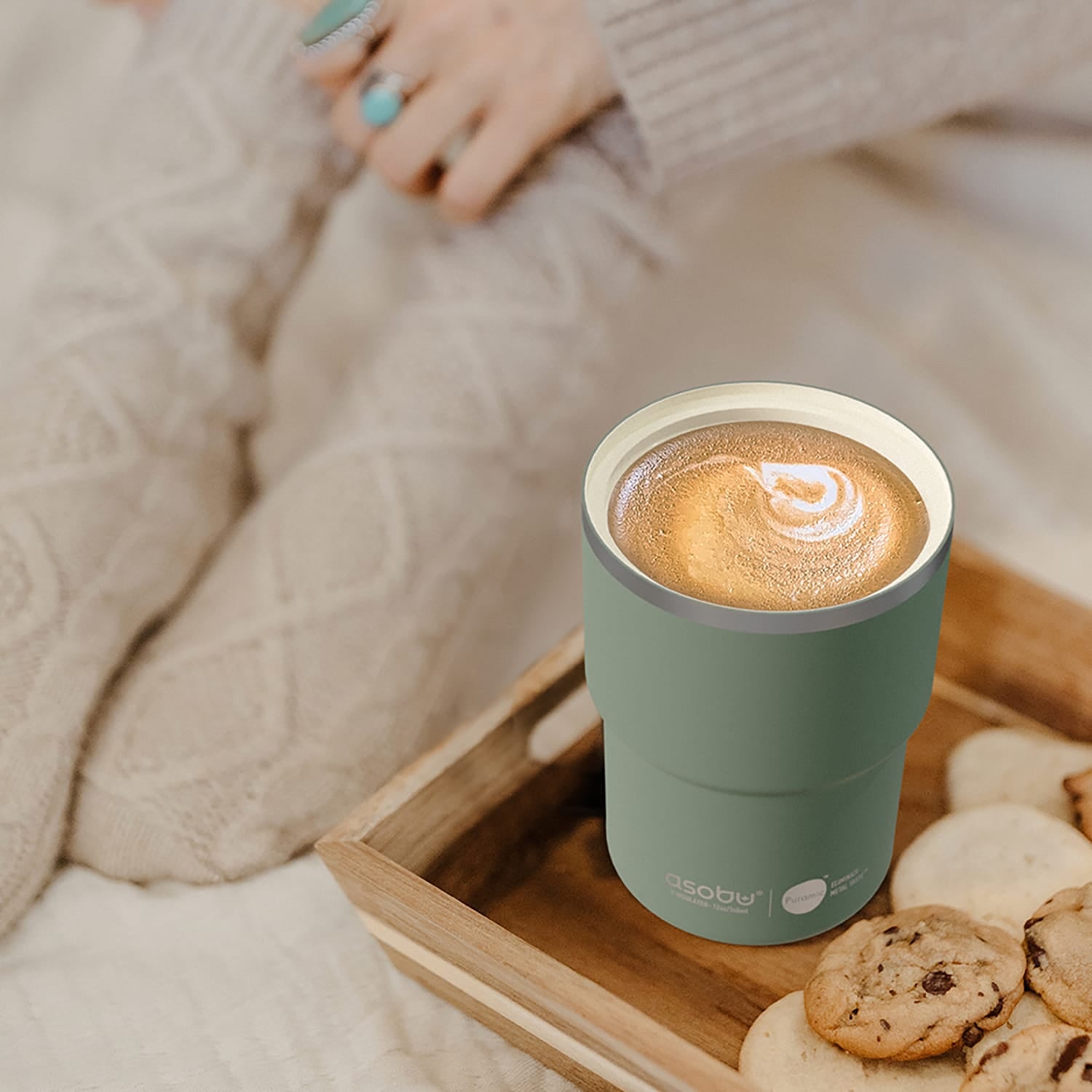 Asobu 12-Oz. Coffee Express Insulated Travel Mug, Basil Green