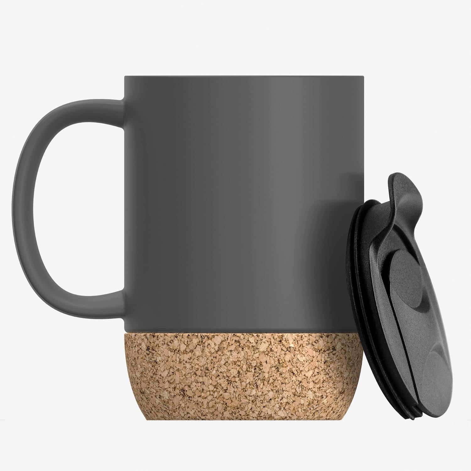 Asobu Ceramic 12-Oz. Mug with Cork Base, Gray