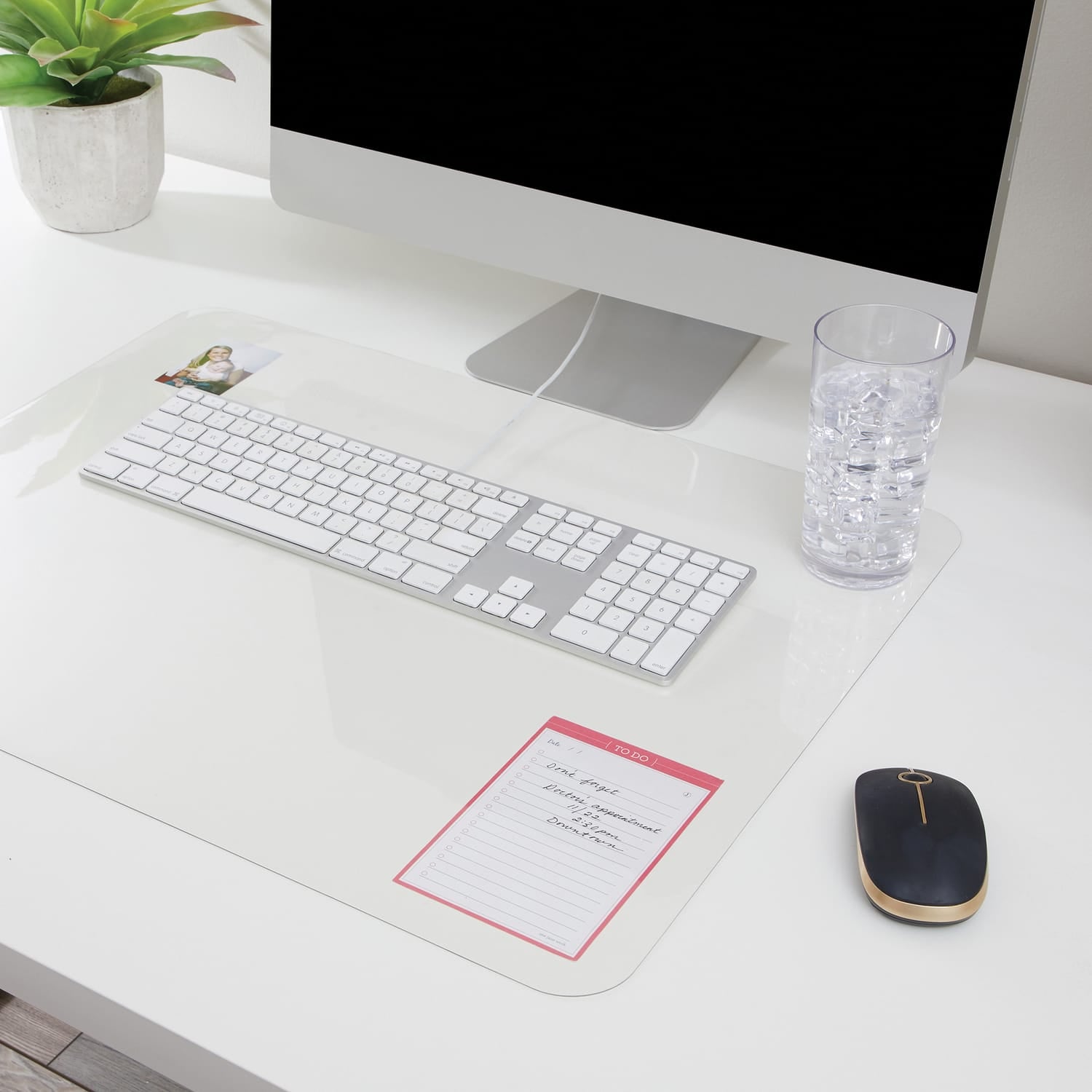 Artistic Krystal View Desk Pad with Antimicrobial Protection, Clear, 24 In. x 19 In.