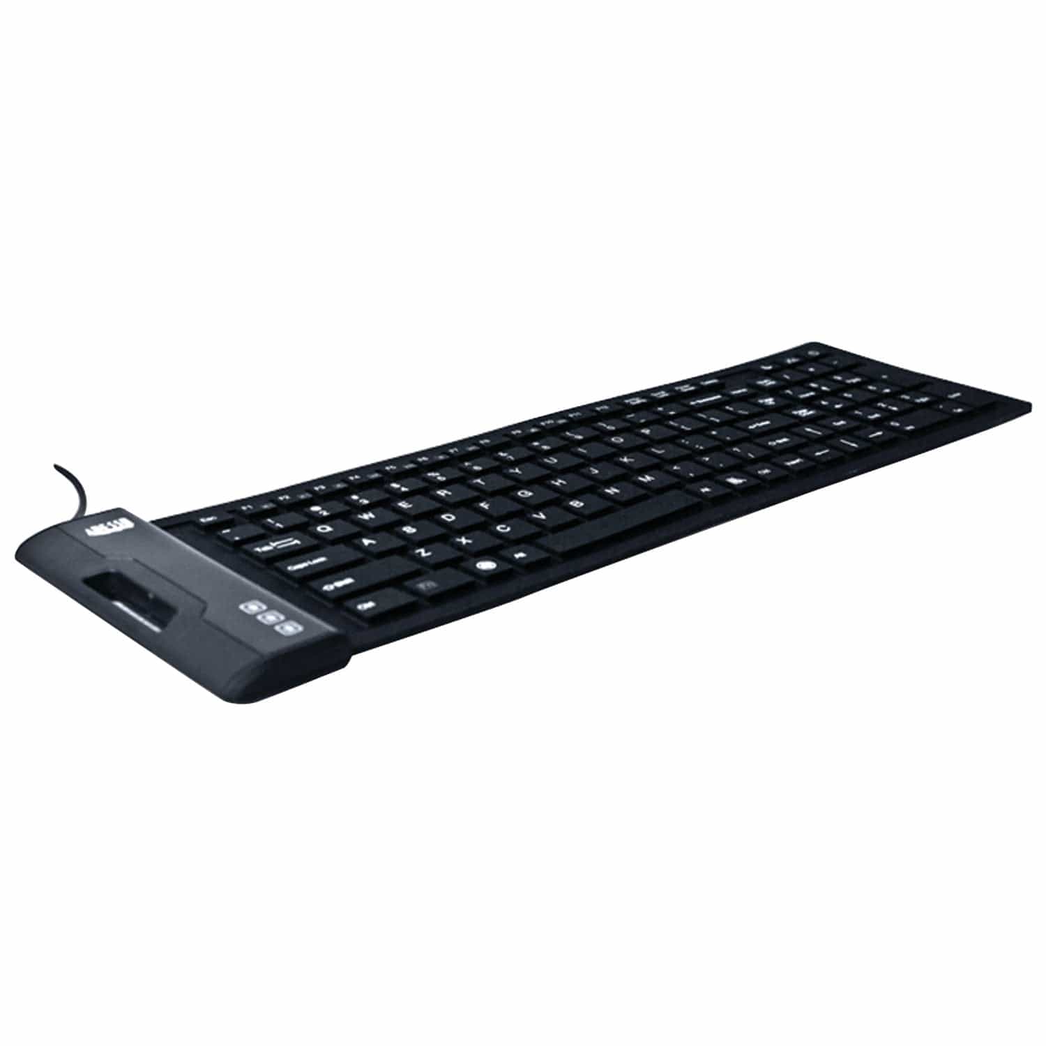 Adesso SlimTouch 222 Wired Antimicrobial Waterproof Flex Computer Keyboard, for Windows, Full Size