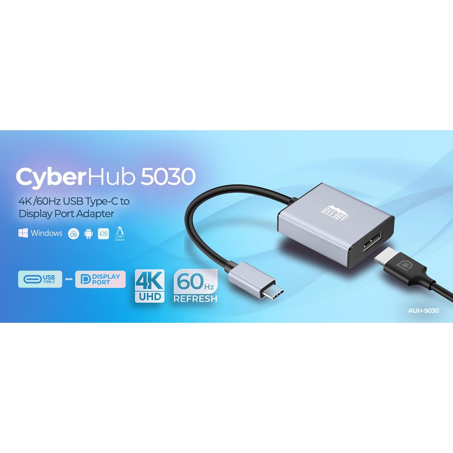 Adesso USB-C to DisplayPort Adapter