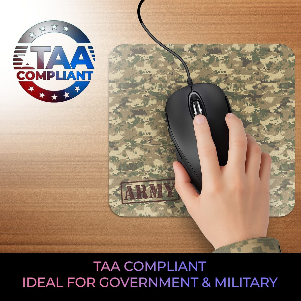 Adesso iMouse F1-TAA Wired USB Computer Mouse with Fingerprint Reader, 5 Buttons, 1200 DPI, for PC and Mac
