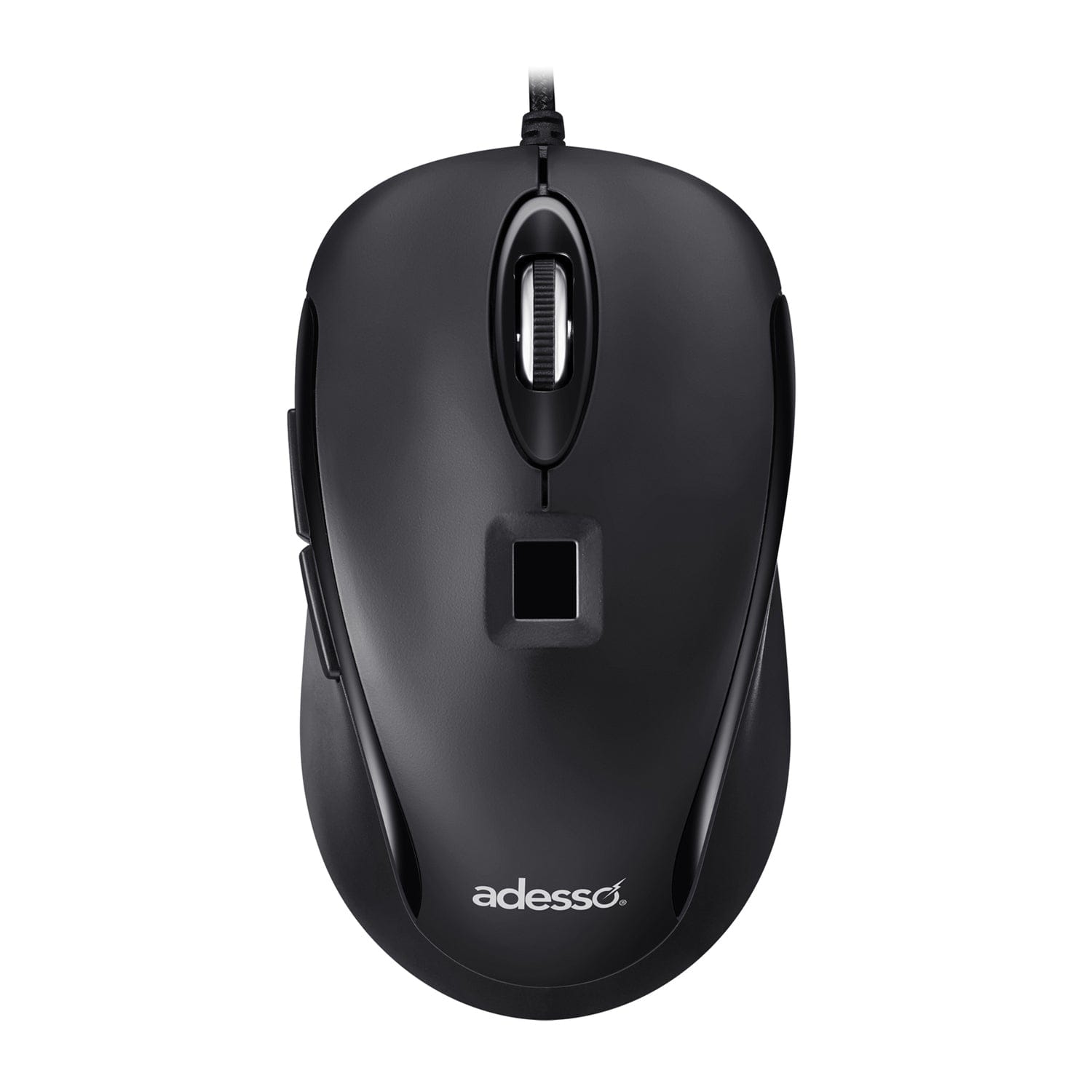 Adesso iMouse F1-TAA Wired USB Computer Mouse with Fingerprint Reader, 5 Buttons, 1200 DPI, for PC and Mac