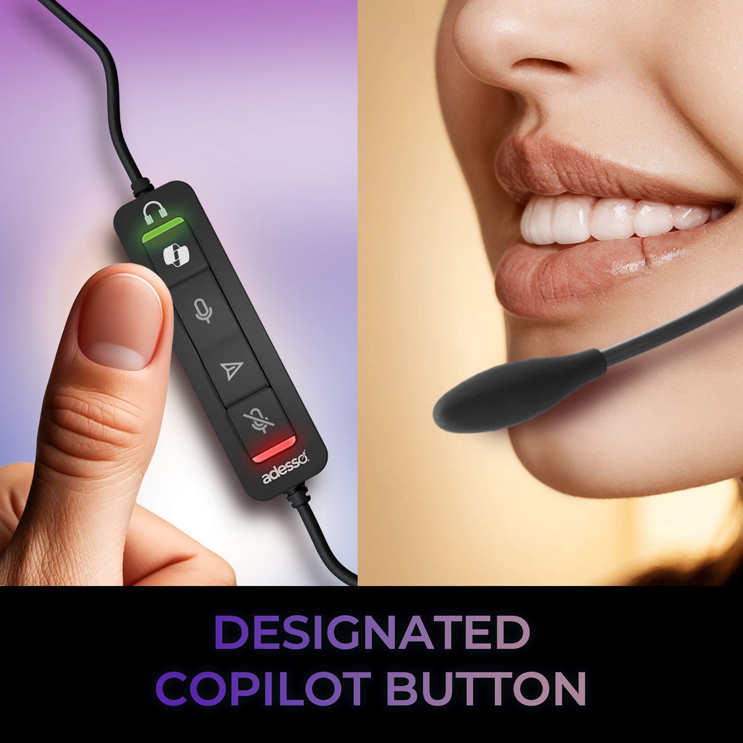 Adesso Xtream P7 AI Copilot Headset with Microphone