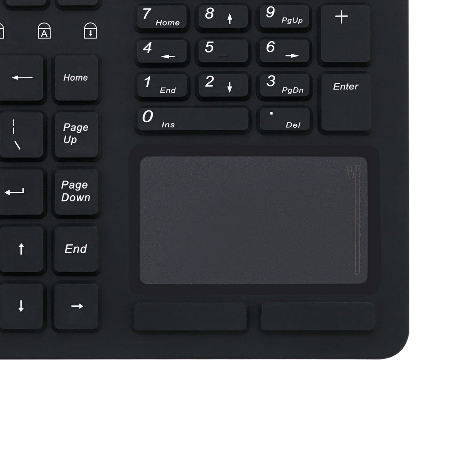 Adesso Wired USB Antimicrobial Waterproof Silicone Touchpad Computer Keyboard, for Windows, Full Size