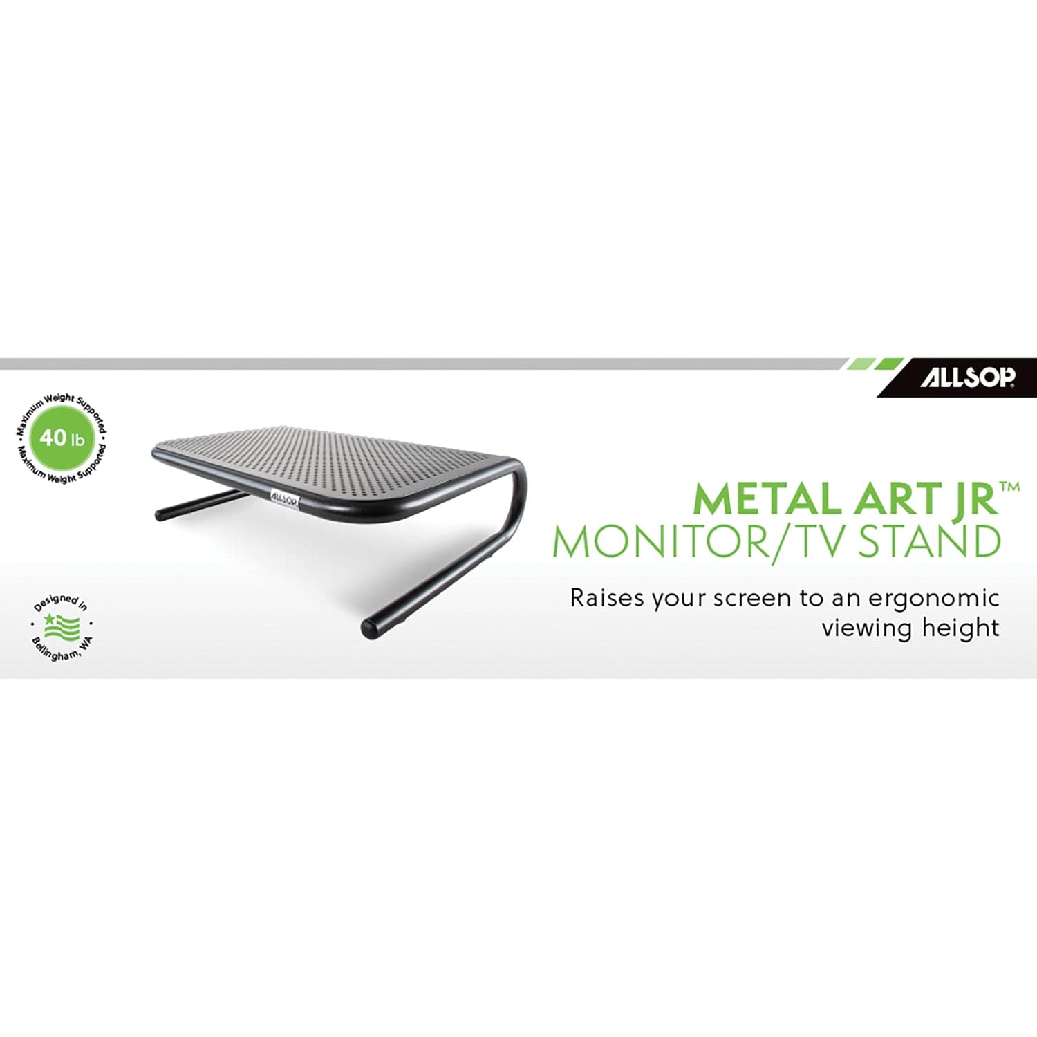 Allsop Metal Art Jr. Monitor/TV Stand with Vented Platform Surface