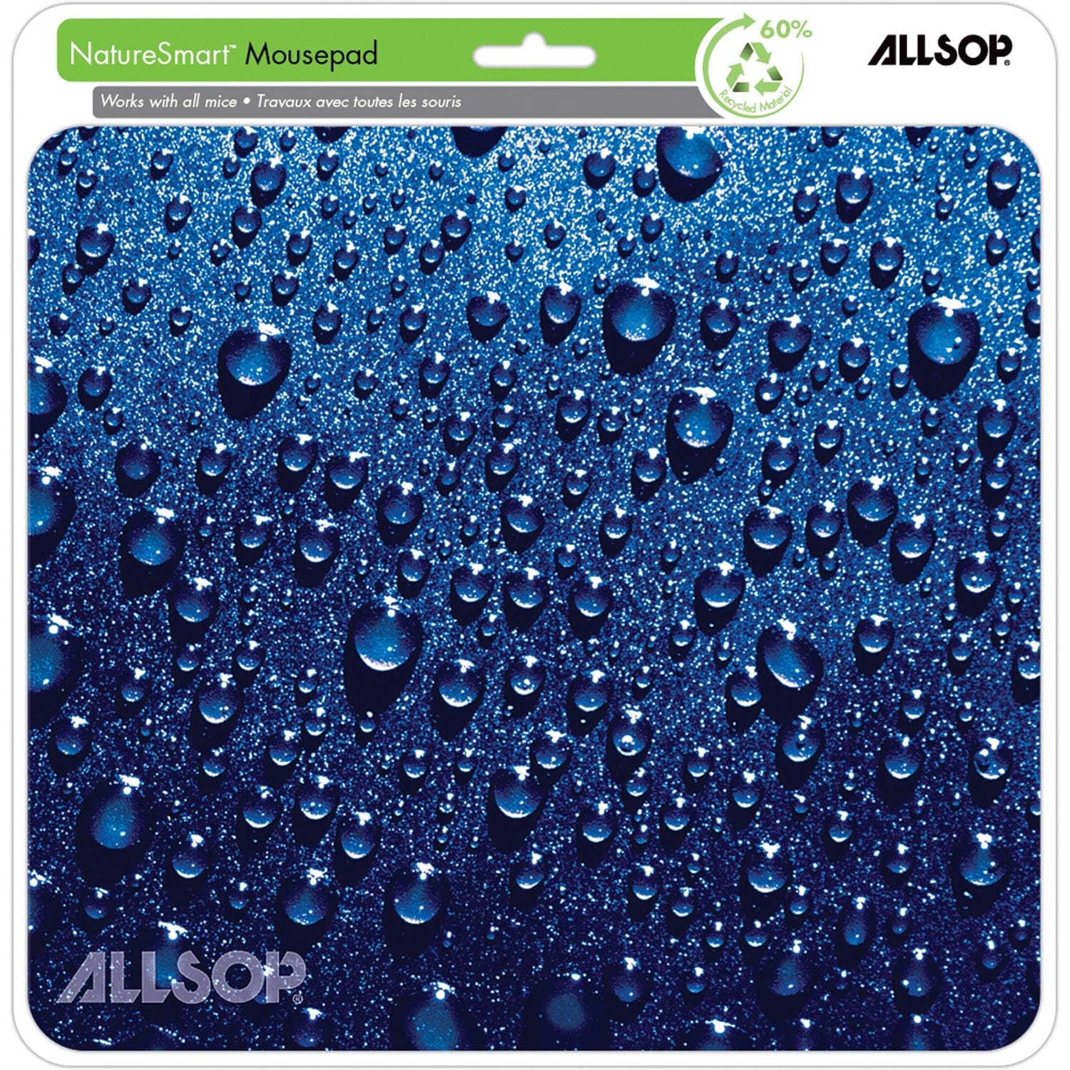 Allsop NatureSmart Mouse Pad, Raindrop