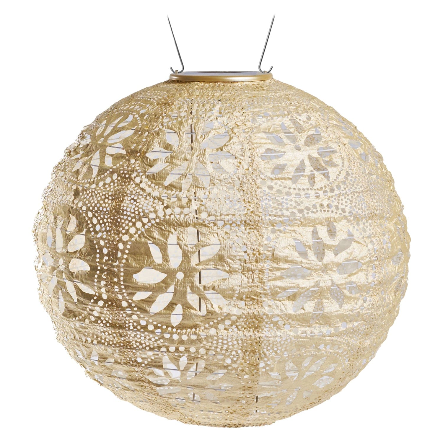 Allsop Home Garden Soji Stella Boho Globe 12-In. Tyvek Solar Lantern