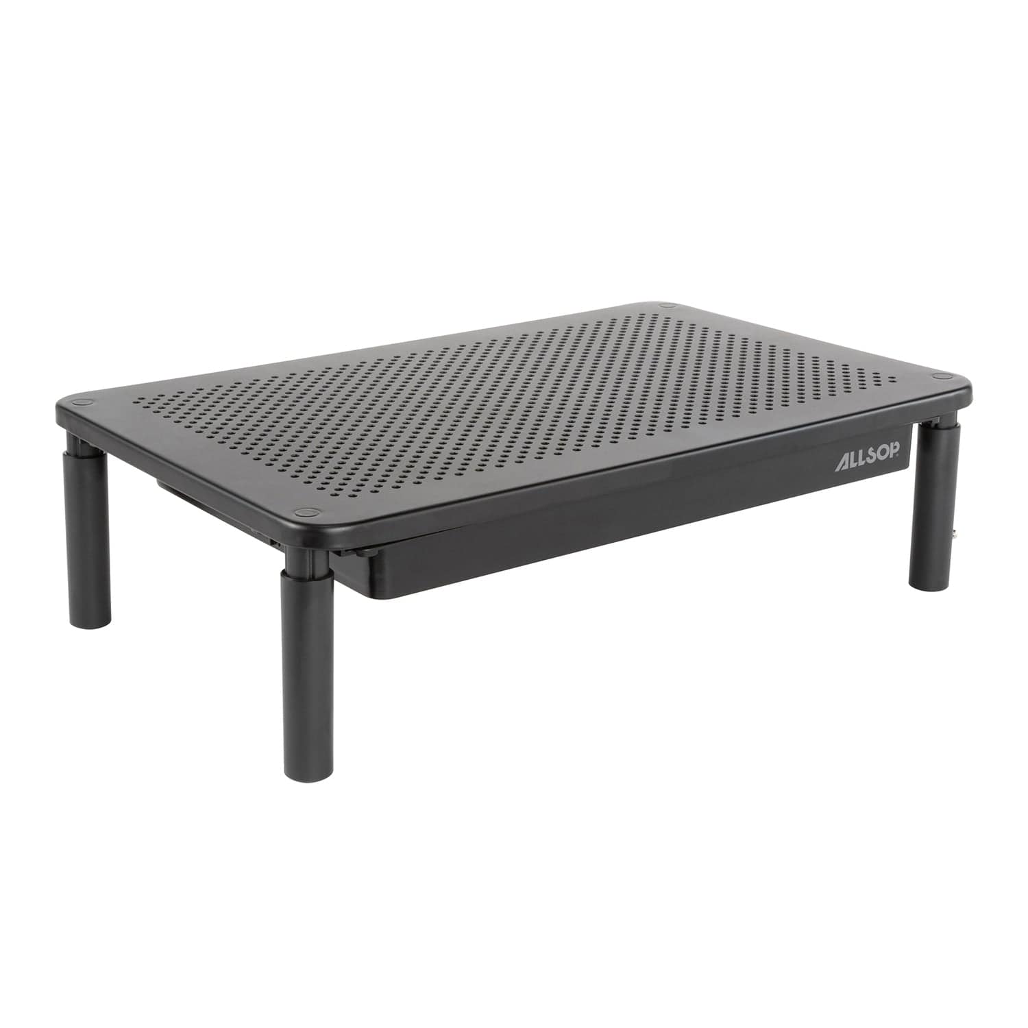 Allsop Metal Art Tri-Level Adjustable-Height Monitor Stand with Drawer