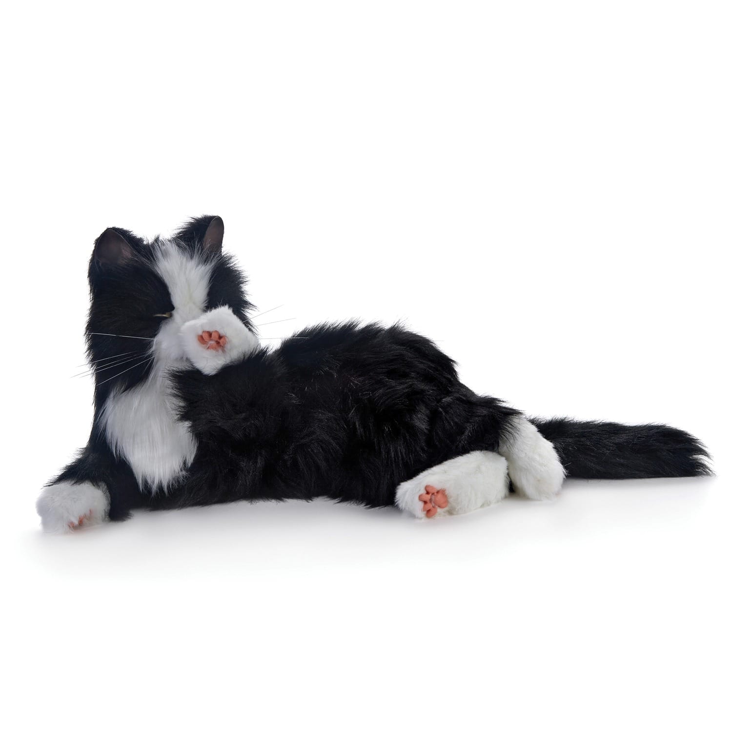 Joy For All Companion Pet Cat, Black and White Tuxedo