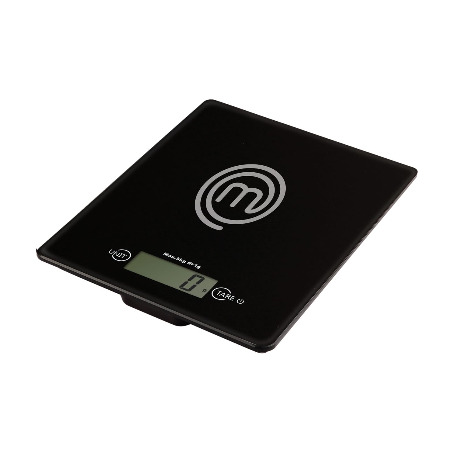 MasterChef 11-Lb. Tempered Glass Digital Kitchen Scale, Black