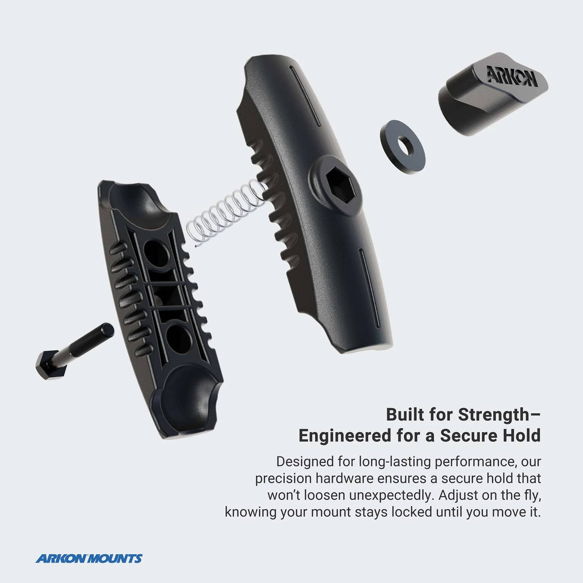 Arkon Mounts Slim-Grip Cup-Holder Tablet Mount with 3.75-In. Shaft