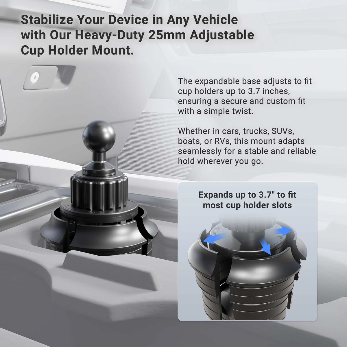Arkon Mounts Slim-Grip Tablet Holder with Height-Adjustable Desk Stand