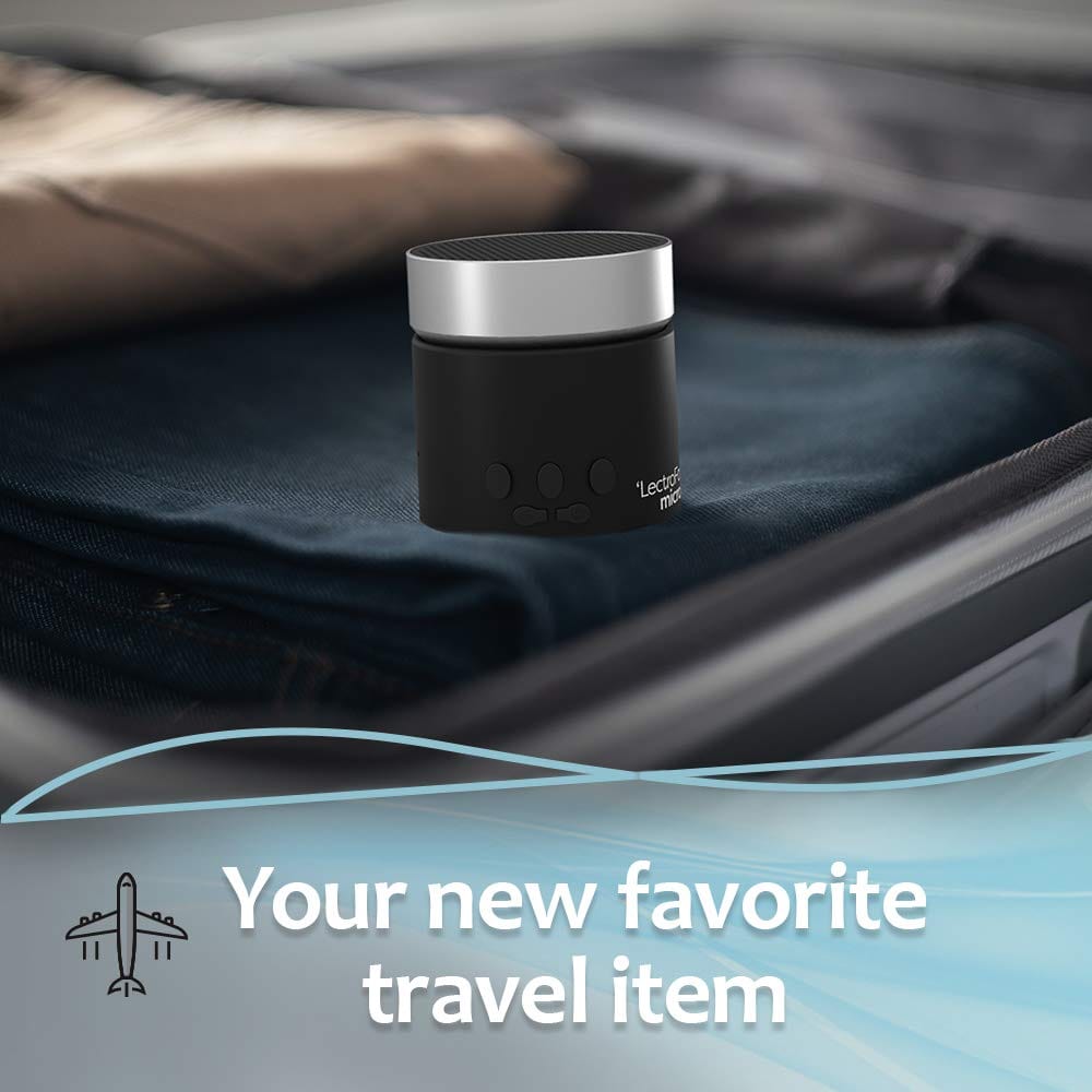 Lectrofan Micro2 Sleep Sound Machine & Bluetooth Speaker with Fan Sounds White Noise & Ocean Sounds for Sleep & Sound Masking Black - Certified Refurbished