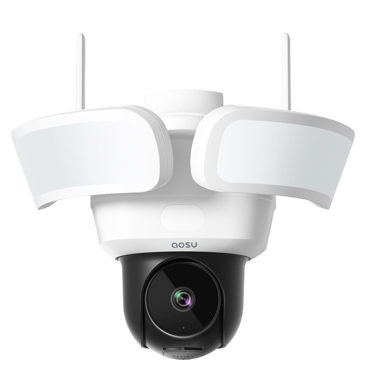 AOSU Floodlight Cam Pro 360° PTZ Motion-Sensing Wi-Fi AI-Smart 3K Security Camera with 2 Wired Integrated LED Flood Lights, 2,600 Lumens