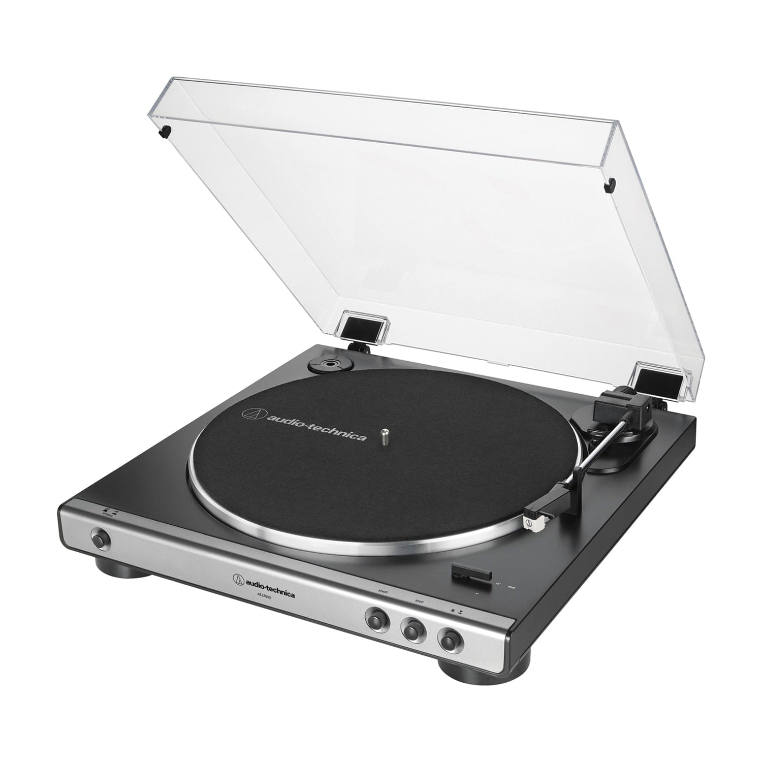 Audio-Technica 2-Speed Belt-Drive Fully Automatic Turntable with 45 RPM Adapter, Switchable Phono Preamp, and RCA Out, AT-LP60X, Gunmetal
