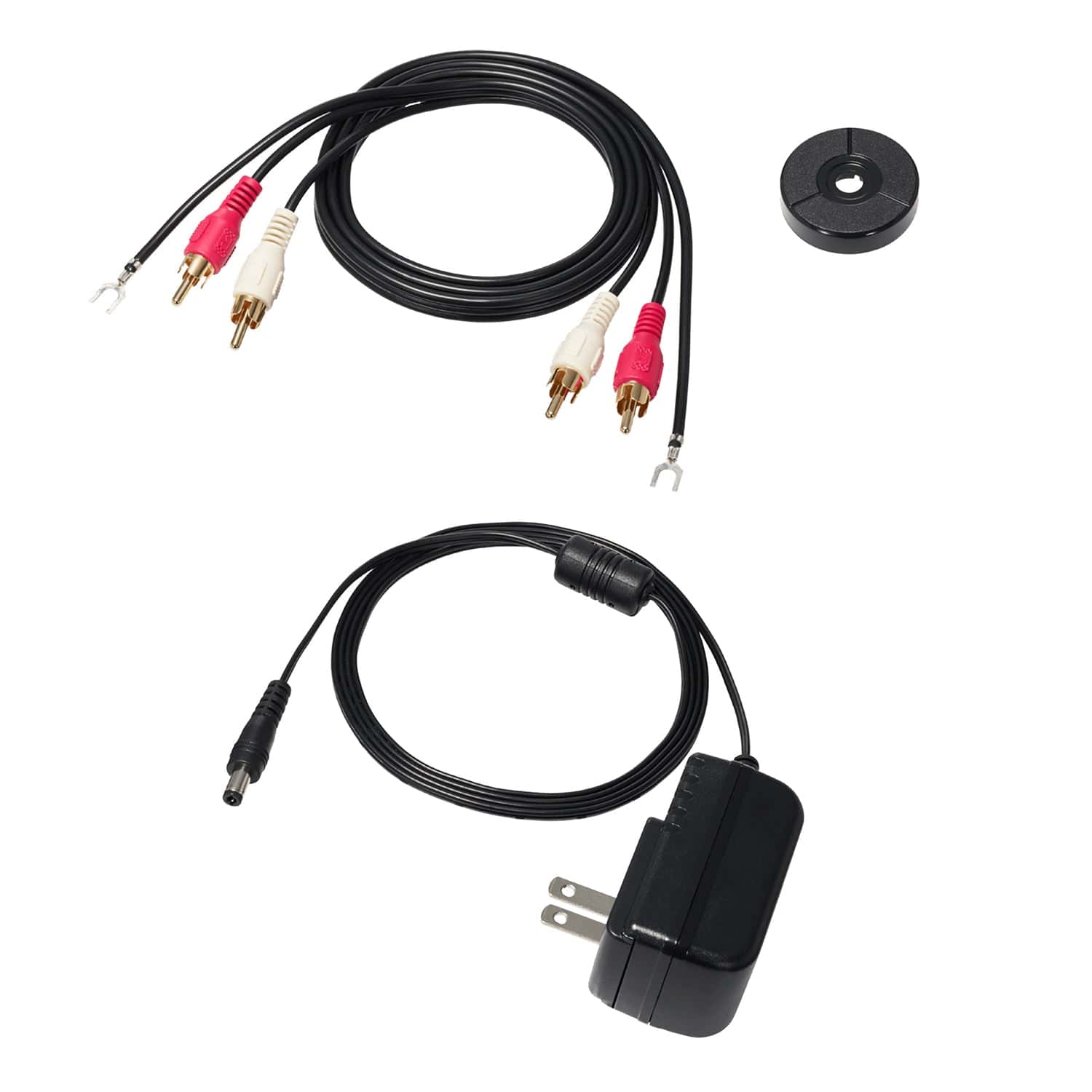 Audio-Technica 2-Speed Belt-Drive Automatic Turntable with 45 RPM Adapter, Switchable Preamp, 3-Piece Chassis, RCA Out, AT-VM95 Stylus, Black/Bronze