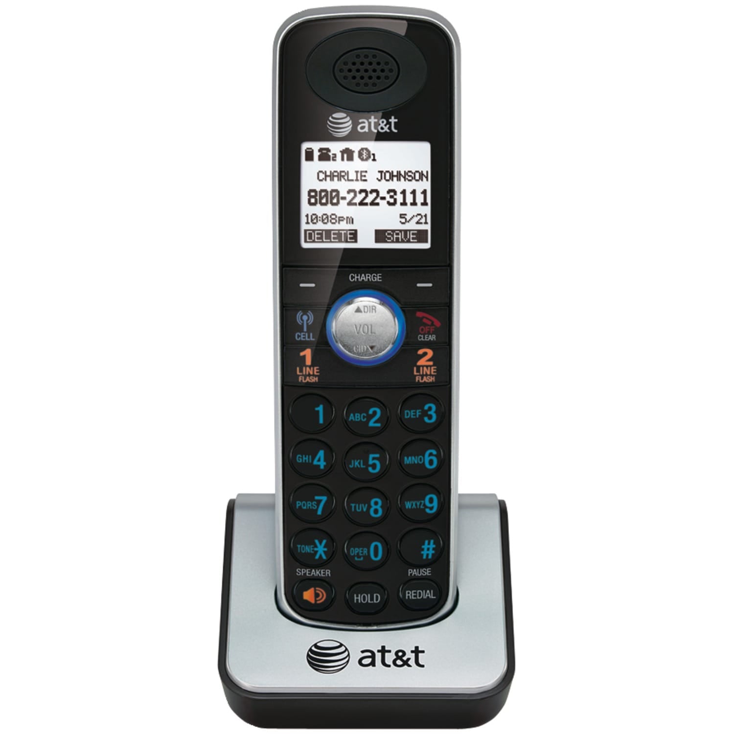 AT&T Cordless Phone Accessory Handset for AT&T TL86109, Distinctive Ringer Tones for Home and Cellular Lines