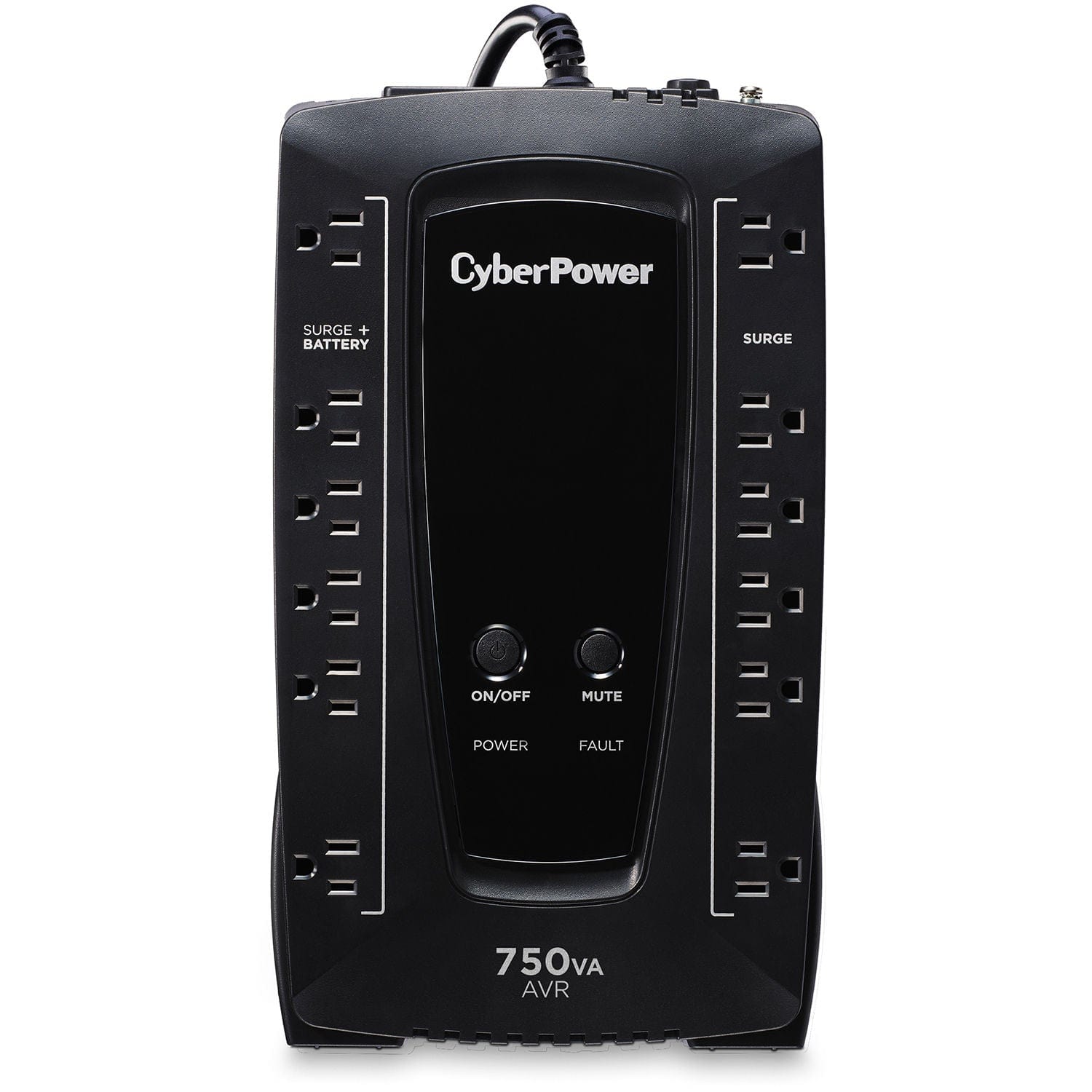CyberPower 750VA/450W AVR Series Uninterruptible Power Supply - New Battery Certified Refurbished