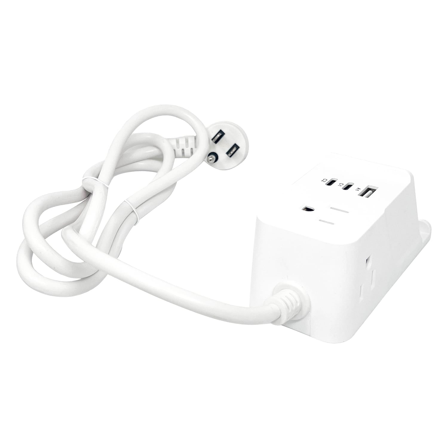 Rayovac Wireless Charging Station 3-AC Outlet 540-Joules Surge Protector with 1 USB-A and 2 USB-C Ports, 5-Ft. Cord