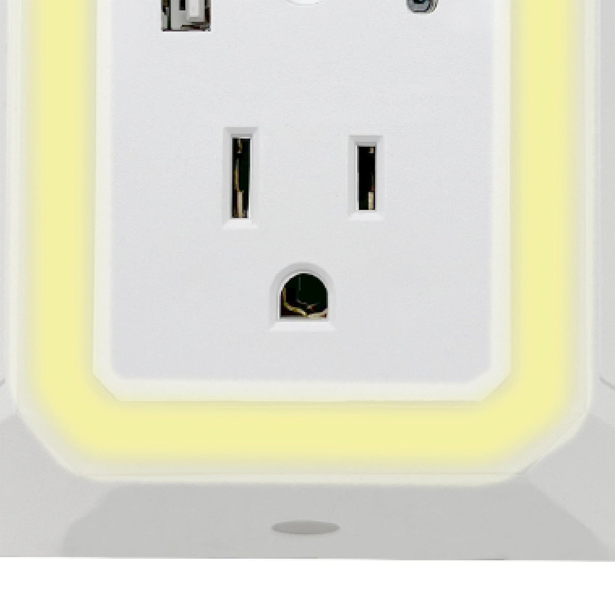 Rayovac 6-AC Outlet and 2-USB Port 300-Joules Portable Surge Protector Wall Tap with Phone Holder and Night-Light, SS-Q205
