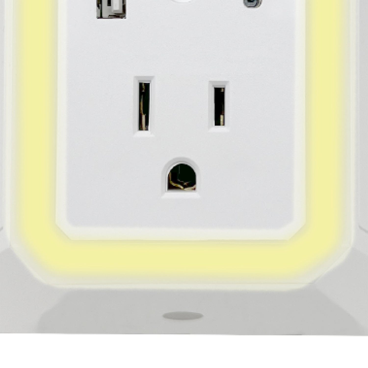 Rayovac 6-AC Outlet and 2-USB Port 300-Joules Portable Surge Protector Wall Tap with Phone Holder and Night-Light, SS-Q205