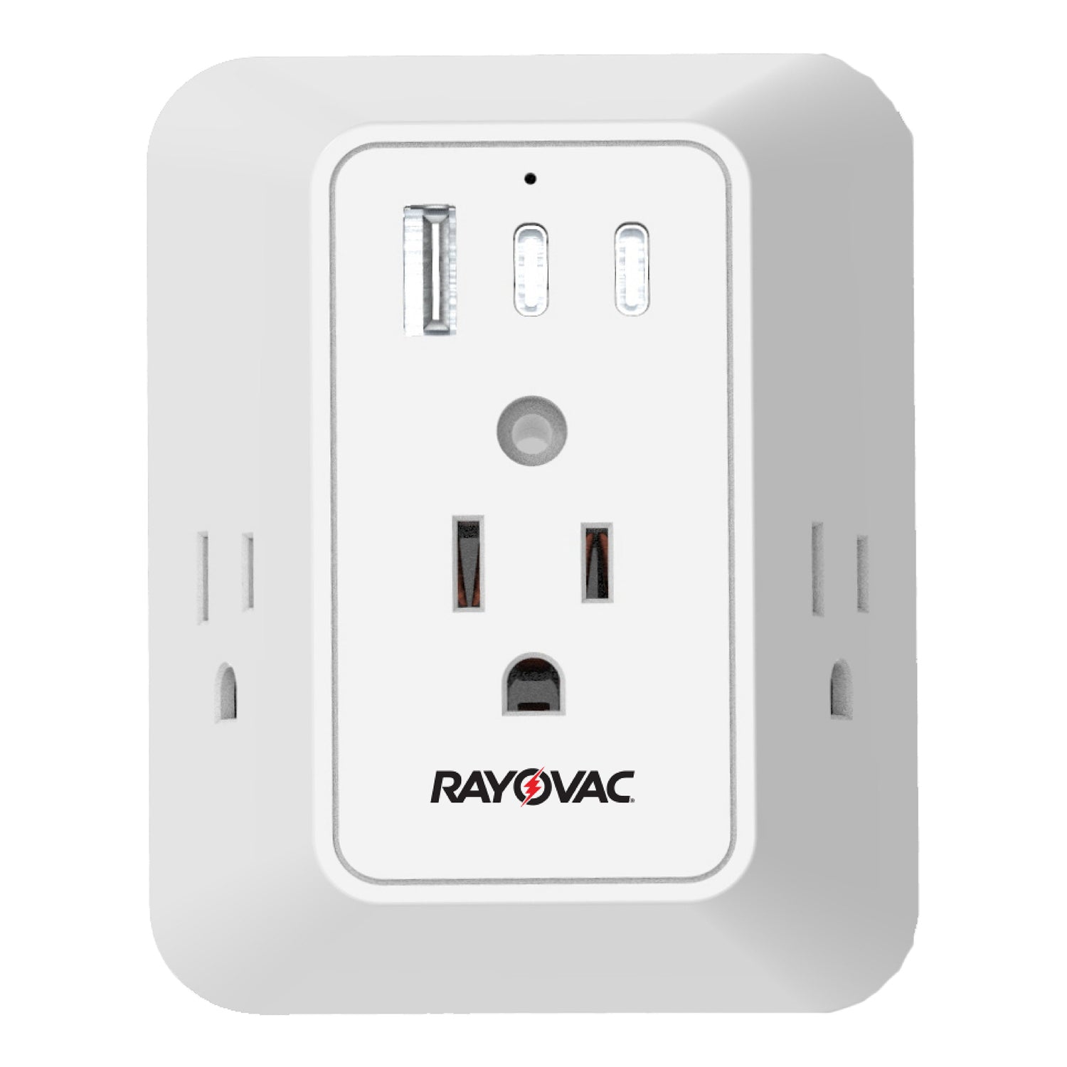 Rayovac 3-AC Outlet and 3-USB Port 540-Joules Surge Protector Wall Tap, SS-Q901