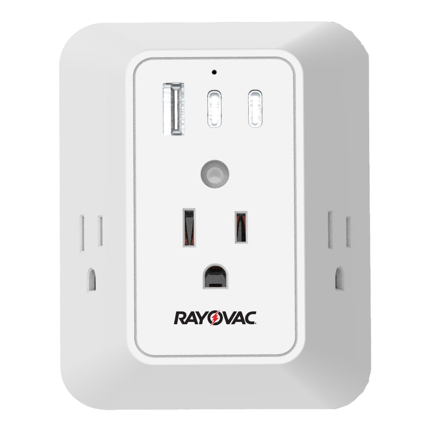 Rayovac 3-AC Outlet and 3-USB Port 540-Joules Surge Protector Wall Tap, SS-Q901