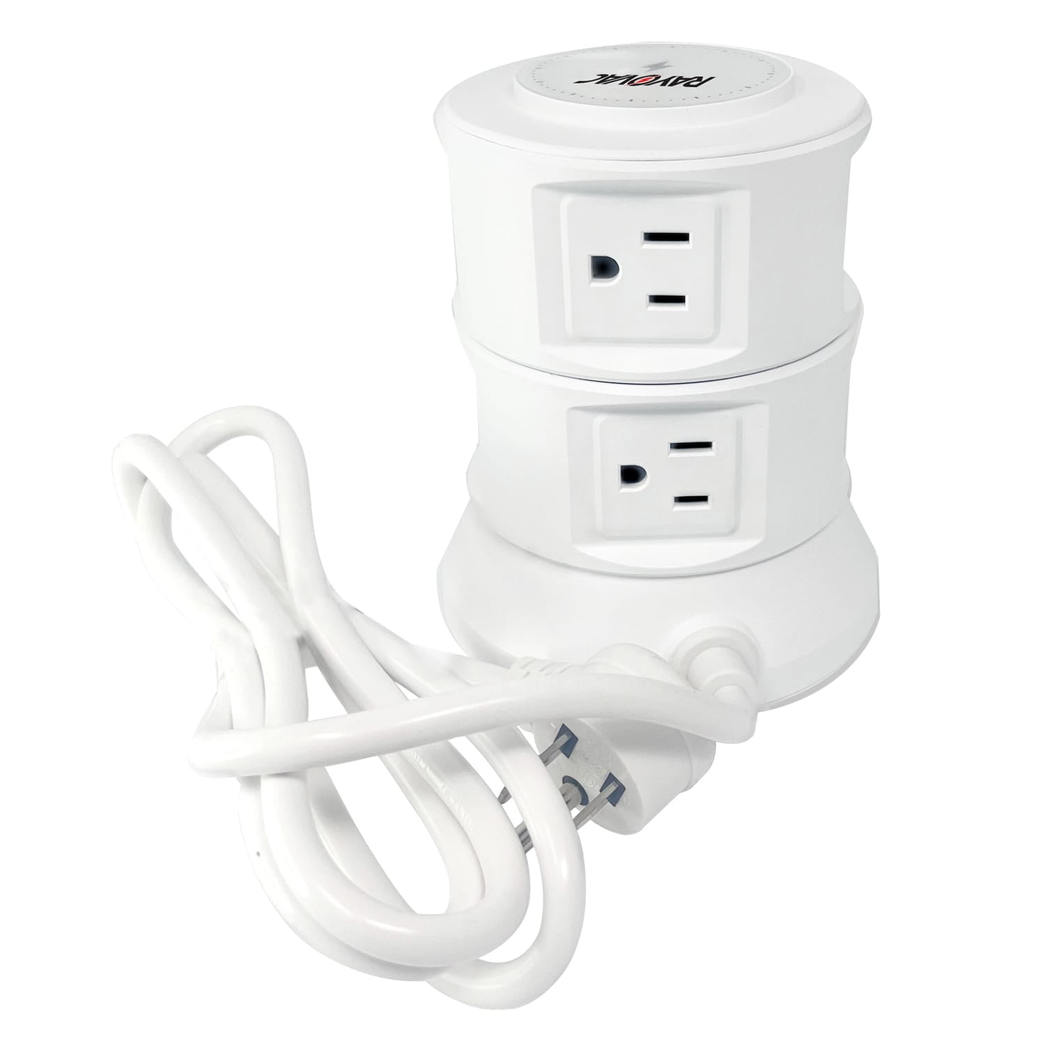 Rayovac Charging Tower 6-AC Outlet 540-Joules Surge Protector with Wireless Charging, 2 USB-A and 2 USB-C Ports, 5-Ft. Cord