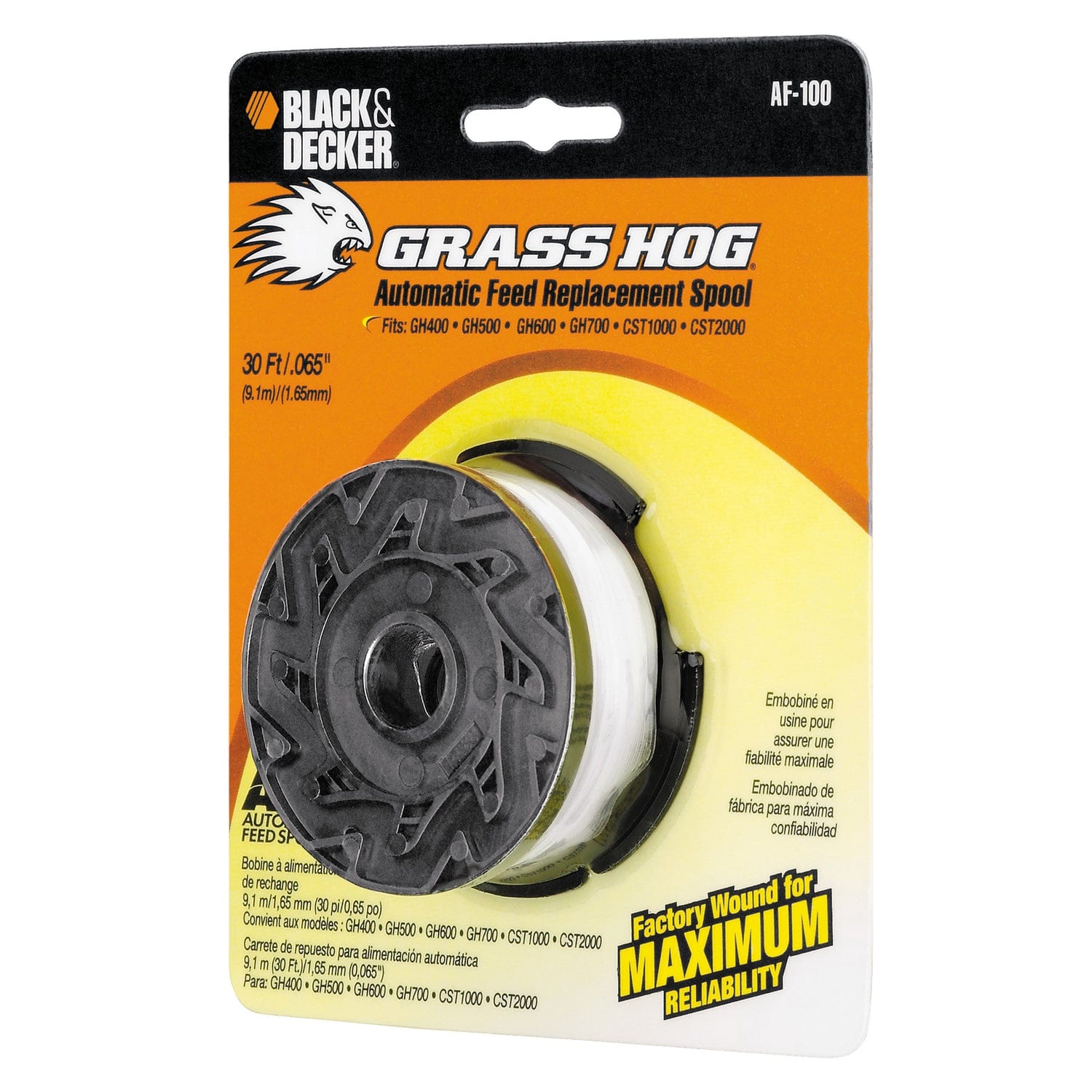 Black+Decker AFS String Trimmer Replacement Spool, 0.065-In., 30 Ft., 1 Pack