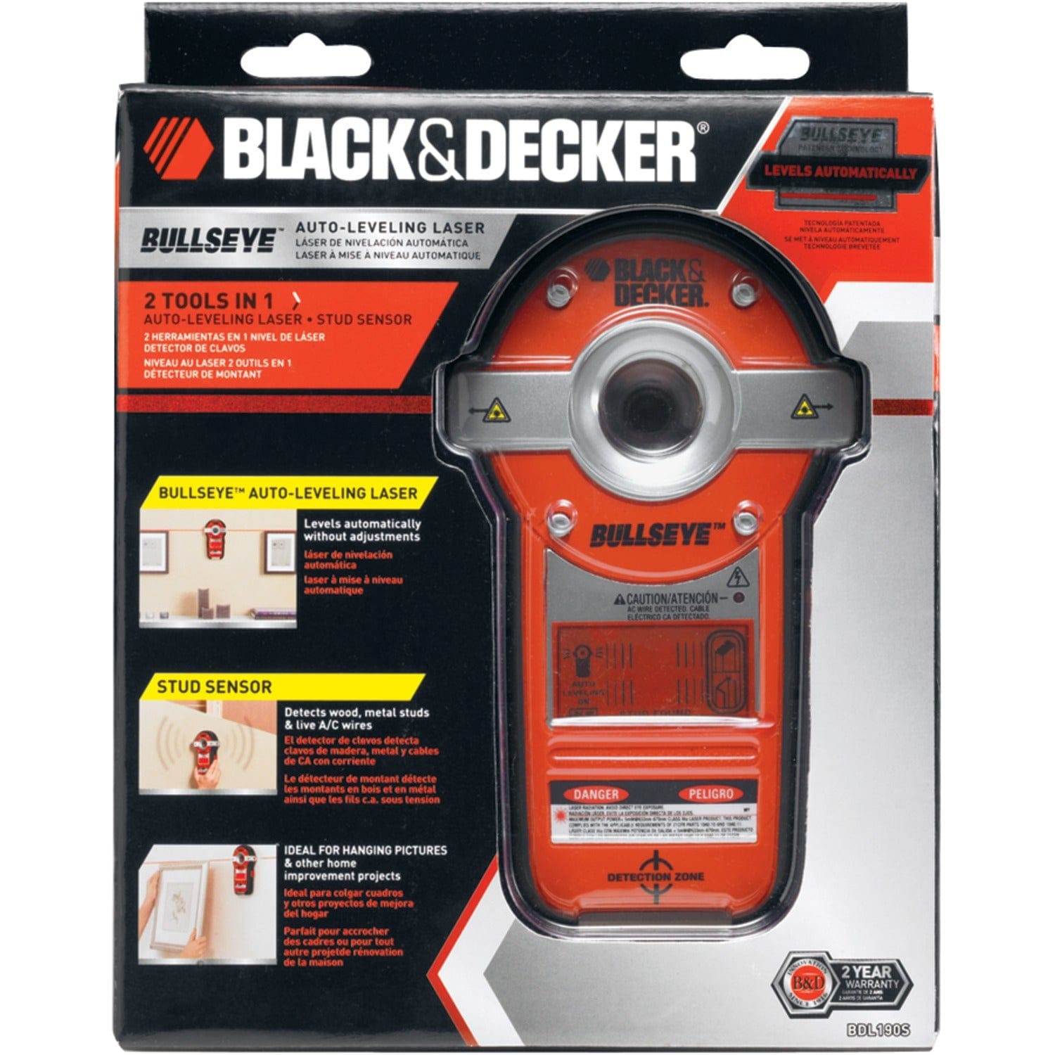 Black+Decker BullsEye Auto-Leveling Laser with Stud Sensor