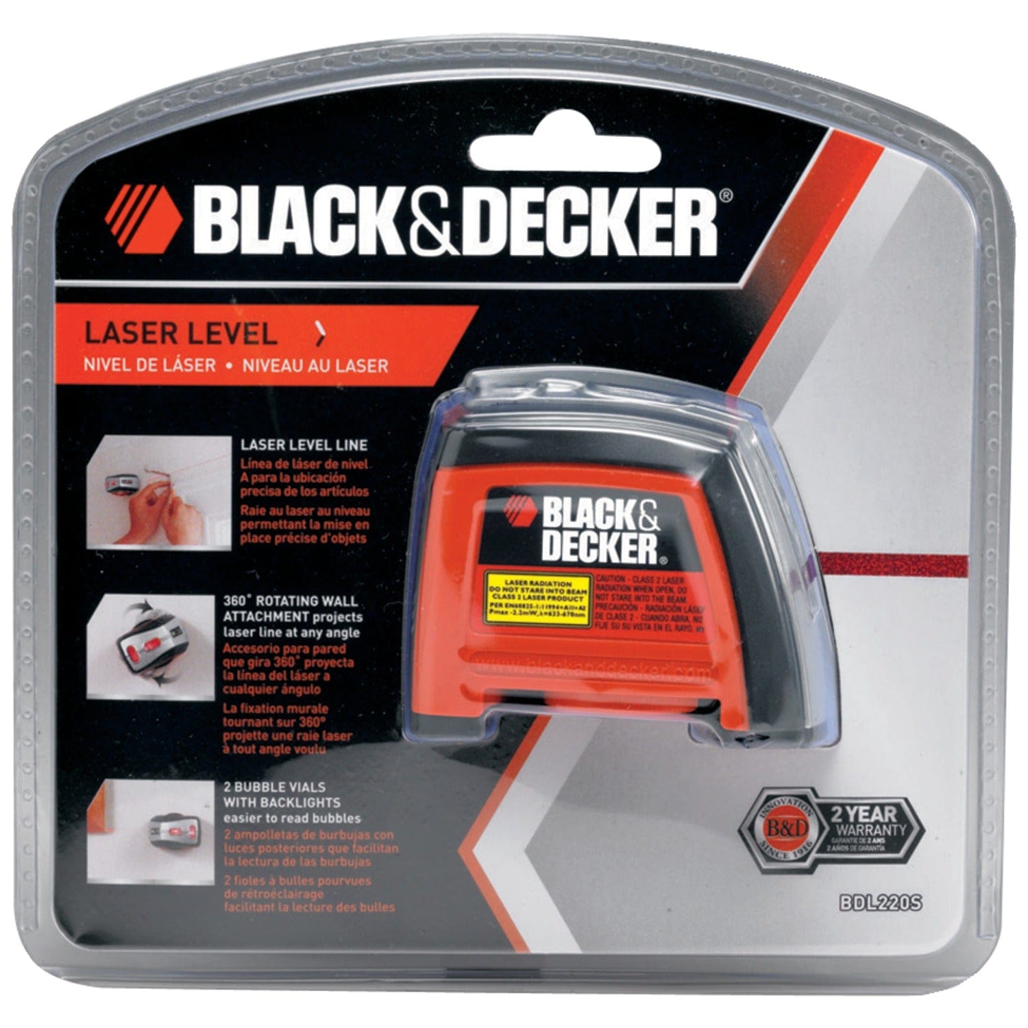 Black+Decker Laser Level with Wall-Mounting Accessories