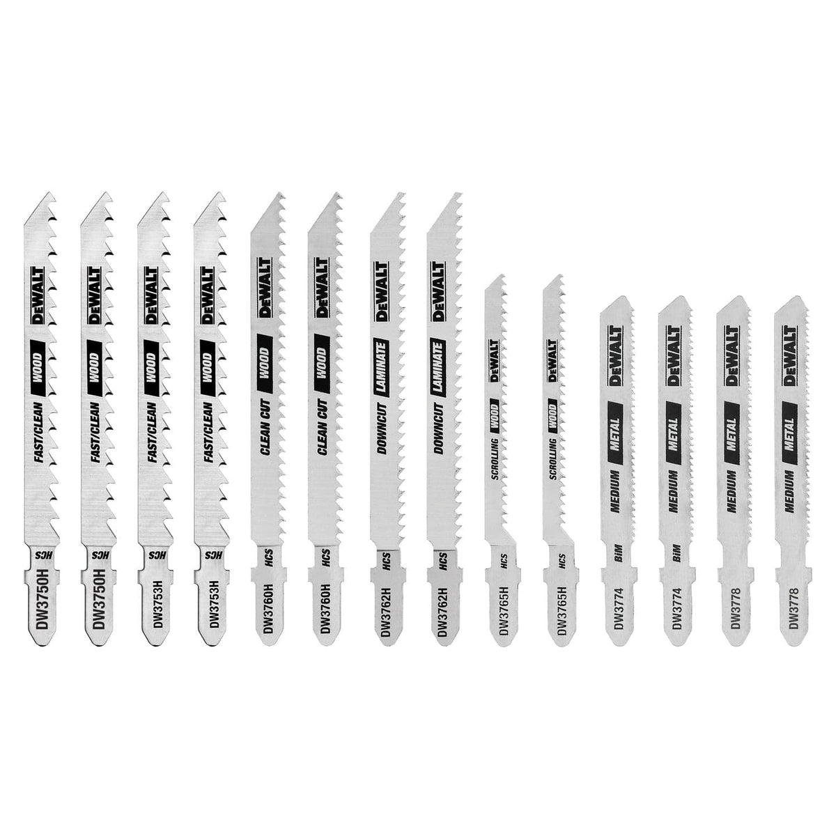 Dewalt 14-Piece T-Shank Jig Saw Blade Set with Case, DW3742C